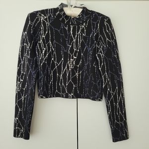 Jonathan Simkai Black Mockneck Cropped Sweater